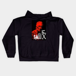 SAW X Tobin Bell as John Kramer movie graphic design poster Kids Hoodie